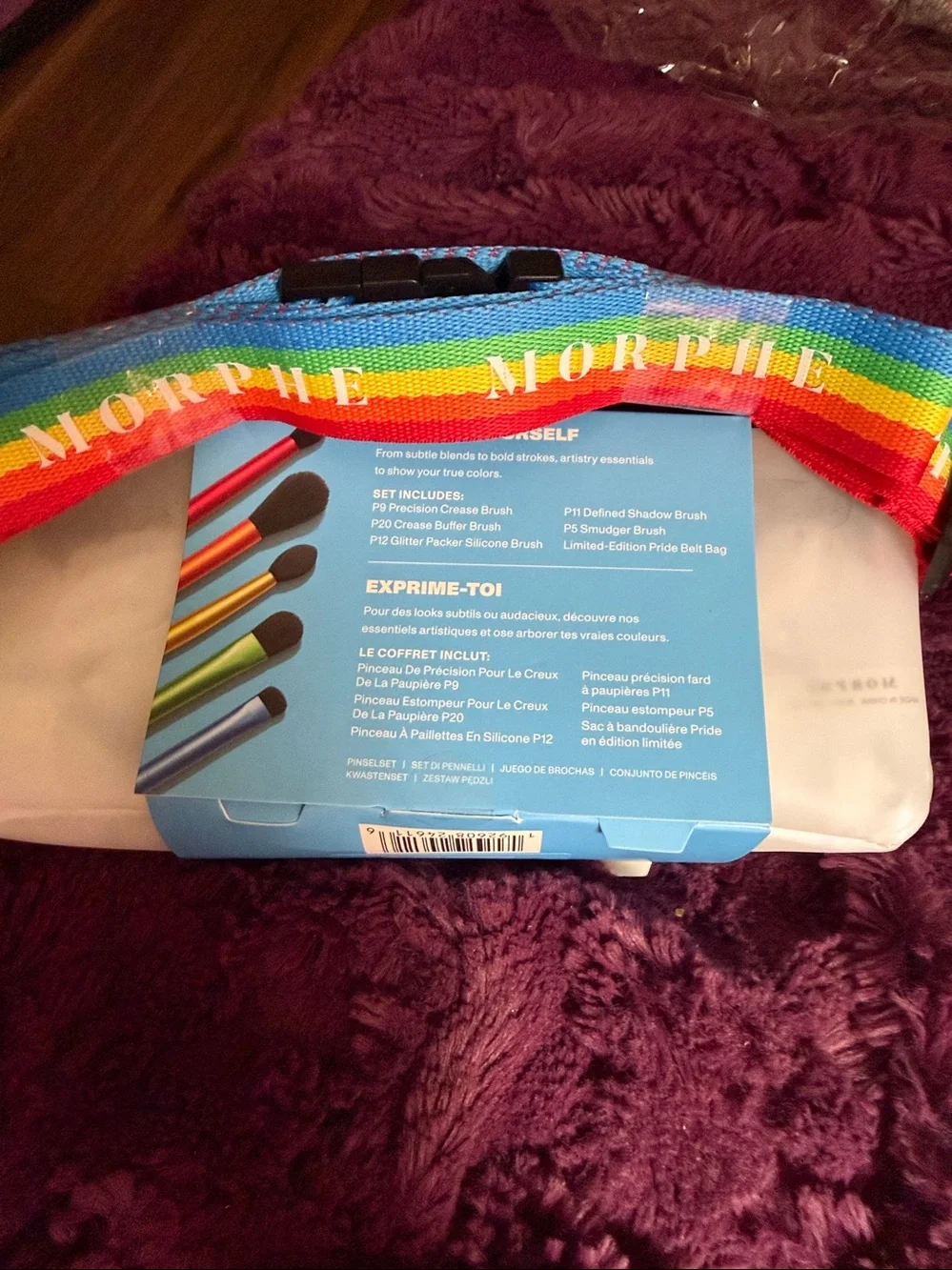 Morphe Made with Pride Belt Bag with Brushes and Face & Body Gems